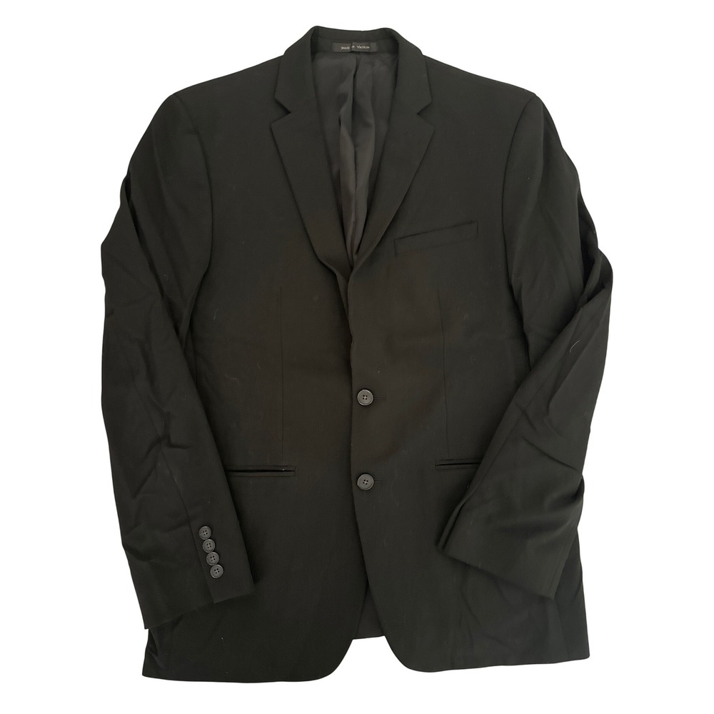 Van Heusen Flex Blazer Modern Fit Black Two Button Blazer 42R Sports Coat Career